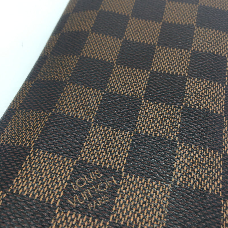 【中古品】【メンズ/レディース】 LOUIS VUITTON ルイ・ヴィトン ダミエ ポルト フォイユ ブラザ N60017 ロングウォレット 二つ折り長財布 179-250714-KS-02-tei カラー:エベヌ 万代Net店