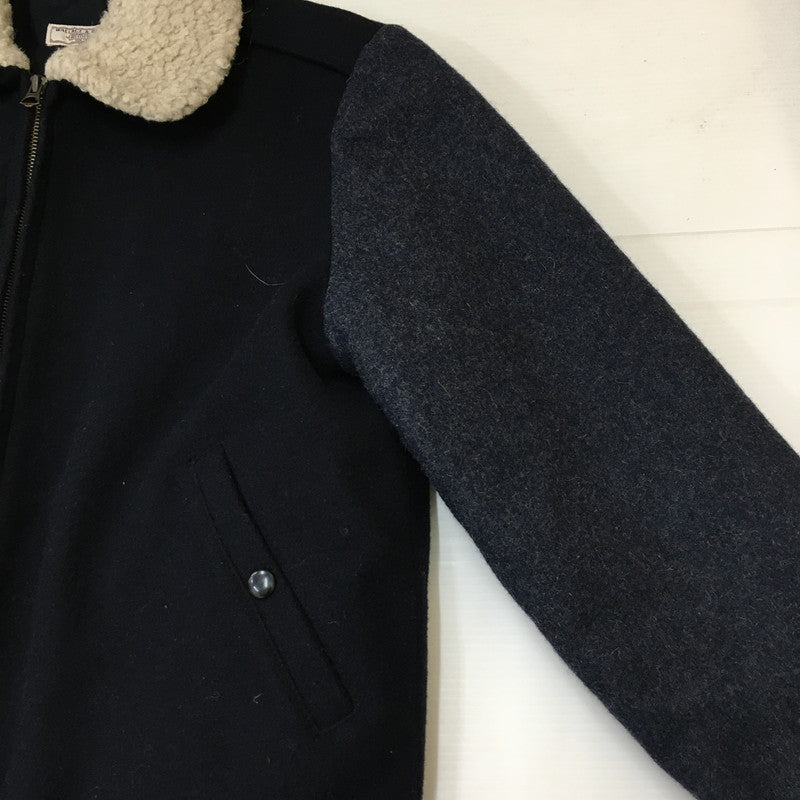 【中古品】【メンズ】 ジェイクルー WALLACE & BARNES SHERPA COLLAR CONTRAST WOOL BOMBER JACKET C9558 ウォレス アンド バーンズ シェルパカラー コントラスト ウールボンバージャケット アウター 145-250329-kk-19-tei サイズ:S カラー:ネイビー 万代Net店