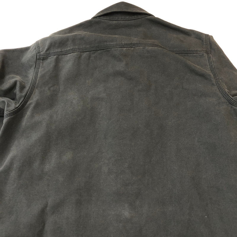 【中古品】【メンズ】 ステューシー 25SS HEAVY WASHED CANVAS SHIRT 1110355 ストーンウオッシュ コットンキャンバス シャツジャケット ライトアウター 142-250404-kk-11-fuz サイズ:S カラー:ブラック 万代Net店