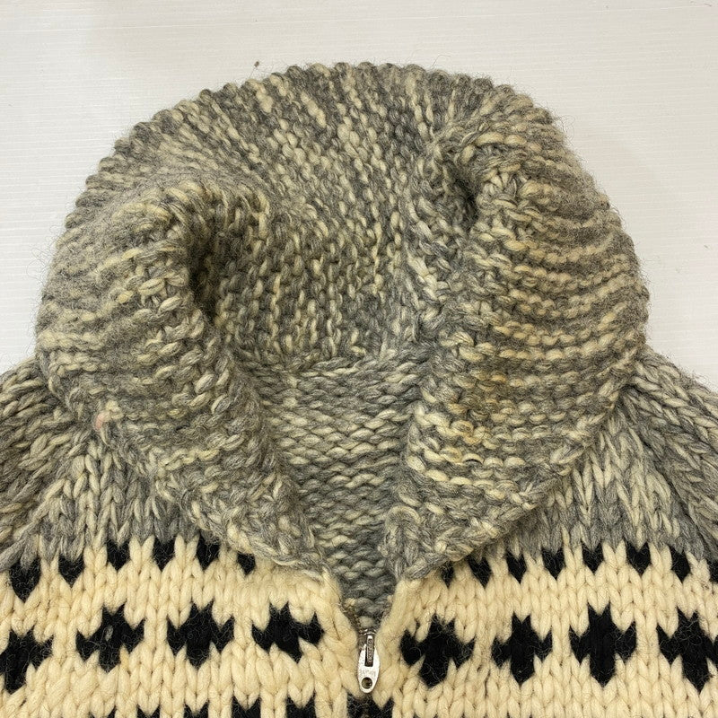 【中古品】【メンズ】 UNKNOWN VINTAGE COWICHAN SWEATER ヴィンテージ カウチンセーター トップス ニット LIGHTNING ZIP 145-250417-kk-16-tei サイズ:表記無し 下記参照 カラー:グレー 万代Net店