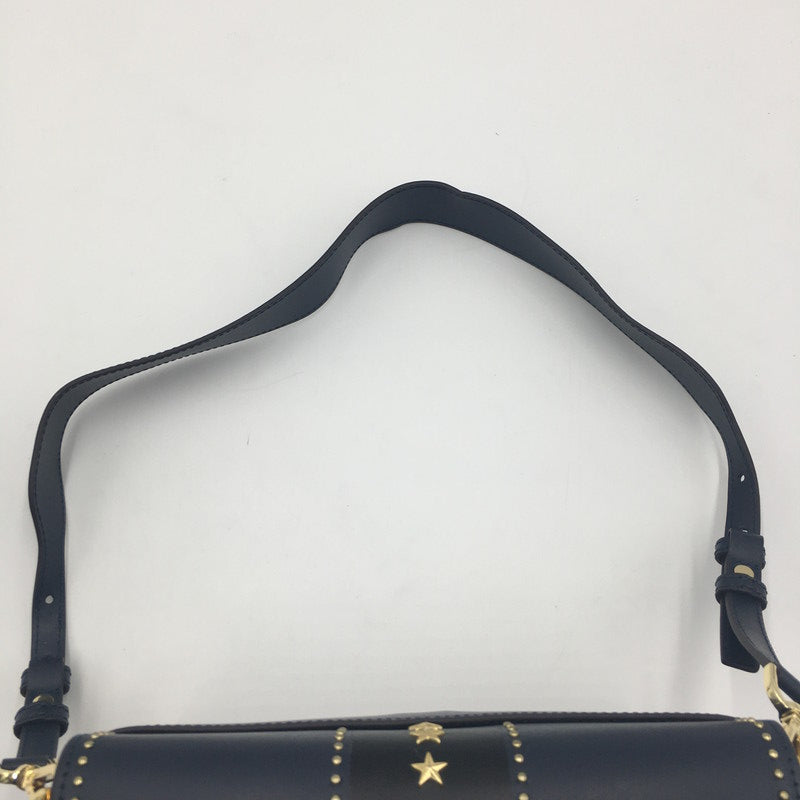 【中古品】【レディース】 マイケルコース SLOAN EDITOR STAR STUDDED LEATHER SHOULDER BAG 30F7GS9L3Y ソラン エディタ スター スタッズ ショルダーバッグ カバン 188-250608-KS-07-tei カラー:ネイビー 万代Net店