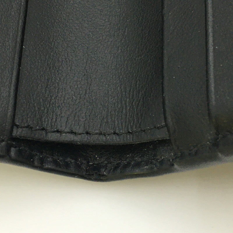 【中古品】【レディース】 BOTTEGA VENETA ボッテガ・ヴェネタ イントレチャート スモール 二つ折りウォレット BLACK 箱付き 財布 181-260822-io-07-fuzh 万代Net店