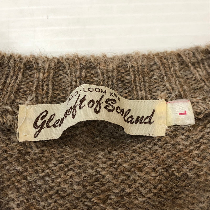 【中古品】【メンズ】 GLENCROFT OF SCOTLAND グレンクロフト オブ スコットランド 90's V NECK KNIT SWEATER 90年代 ブイネック ニットセーター トップス 145-250509-kk-09-tei サイズ:L カラー:ブラウン 万代Net店