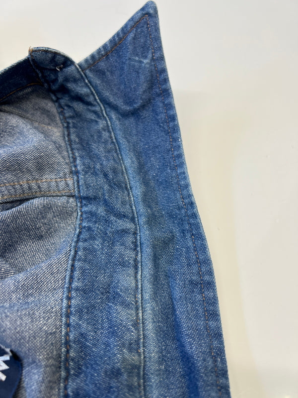 【現状渡し品】【メンズ】 WRANGLER ラングラー 80'S デニムウエスタンシャツ 長袖シャツ ロングスリーブ ヴィンテージ 145-261002-AS-66-hon サイズ:16 1/2 - 34 カラー:インディゴ 万代Net店