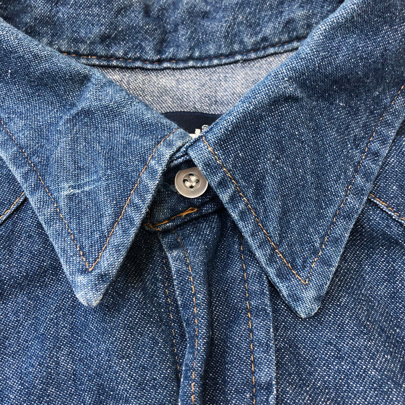 【現状渡し品】【メンズ】 Wrangler ラングラー L/S DENIM WESTERN SHIRT 70127MW ロングスリーブ デニム ウエスタンシャツ 長袖 トップス 145-250512-KS-10-tei サイズ:16 1/2 - 34 カラー:インディゴ 万代Net店