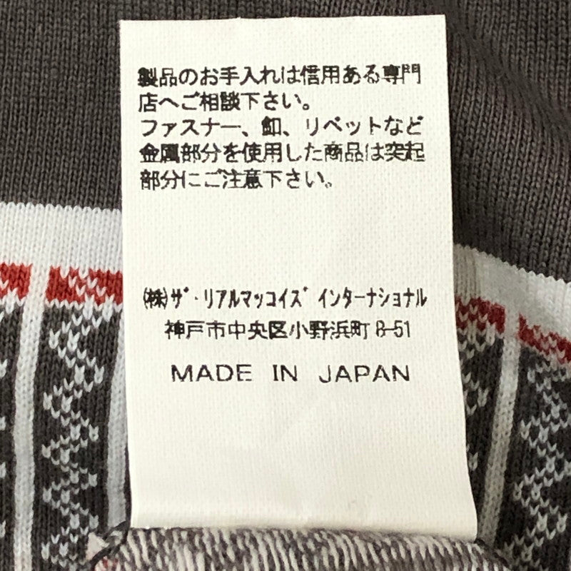 【中古品】【メンズ】 ザリアルマッコイズ JACQURD KNIT STRIPE TEE MC24017 ジャカード ニット ストライプ Tシャツ 半袖 トップス 145-250602-KS-10-tei サイズ:36 カラー:グレー 万代Net店
