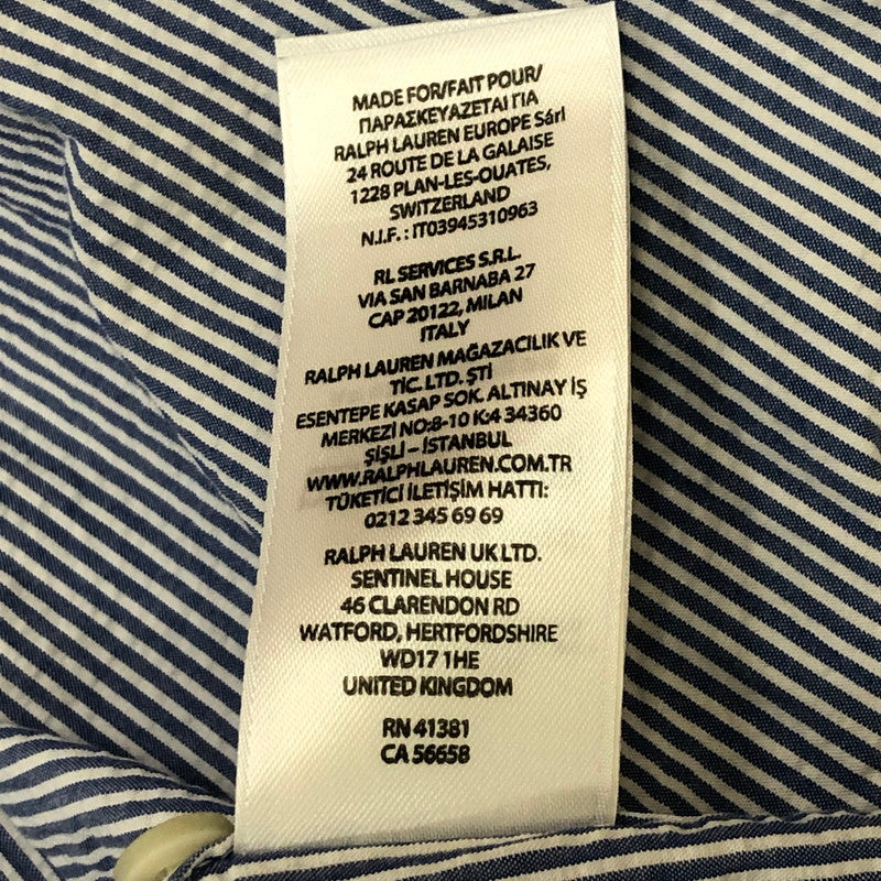 【中古品】【メンズ】 POLO RALPH LAUREN ポロ・ラルフローレン CLASSIC FIT L/S STRIPE B.D SHIRT クラシック フィット ストライプ ロングスリーブ ボタンダウンシャツ 長袖 トップス 147-250602-KS-18-tei サイズ:L カラー:ブルー 万代Net店