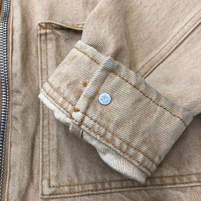 【中古品】【メンズ】 ステューシー DENIM ZIP WORK JACKET 115682 デニム ジップ ワークジャケット ライトアウター 142-250618-kk-08-fuz サイズ:S カラー:ベージュ 万代Net店