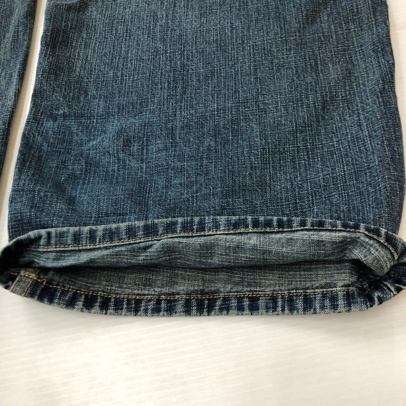 【中古品】【メンズ】 PLATINUM FUBU プラチナムフブ × HARLEM GLOBETROTTERS ハーレム グローブトロッターズ 別注 コラボ BAGGY DENIM PANTS バギー デニム パンツ ボトムス 158-250621-yo-30-tei サイズ:W48 L34 カラー:インディゴ 万代Net店