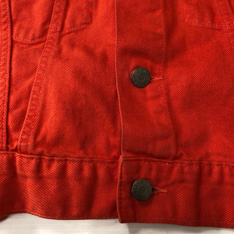 【中古品】【メンズ】 GEORGES MARCIANO FOR GUESS ジョージス マルシアーノ フォア ゲス 90’s DENIM JACKET 40849 90年代 デニム ジャケット ライトアウター 145-250721-yo-19-tei サイズ:L カラー:オレンジ 万代Net店