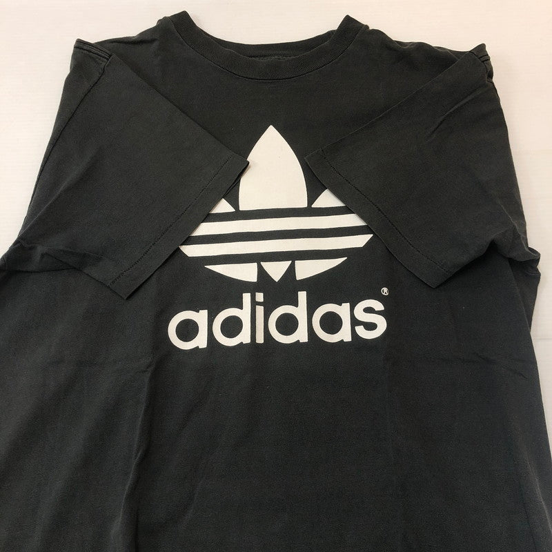 【中古品】【メンズ】 adidas アディダス 90's TREFOIL LOGO PRINT S/S TEE 90年代 トレフォイル ロゴ プリント ショートスリーブ Tシャツ 半袖 トップス 148-250813-KS-26-tei サイズ:L カラー:ブラック 万代Net店
