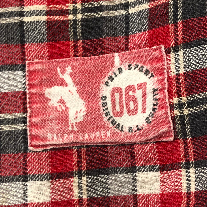 【中古品】【メンズ】 ポロスポーツ 90’s L/S CHECK WESTERN SHIRT HS-RS-BA4617 90年代 ロングスリーブ チェック ウエスタンシャツ 長袖 トップス 147-250818-KS-30-tei サイズ:M カラー:マルチカラー 万代Net店