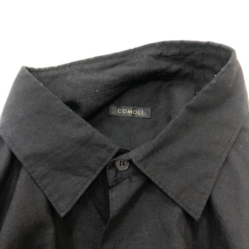 【中古品】【メンズ】 COMOLI コモリ 24SS KHADI COTTON KOMORI SHIRT Z01-02011 カディ コットン コモリ シャツ 長袖 トップス 140-250818-KS-13-tei サイズ:5 カラー:ブラック 万代Net店
