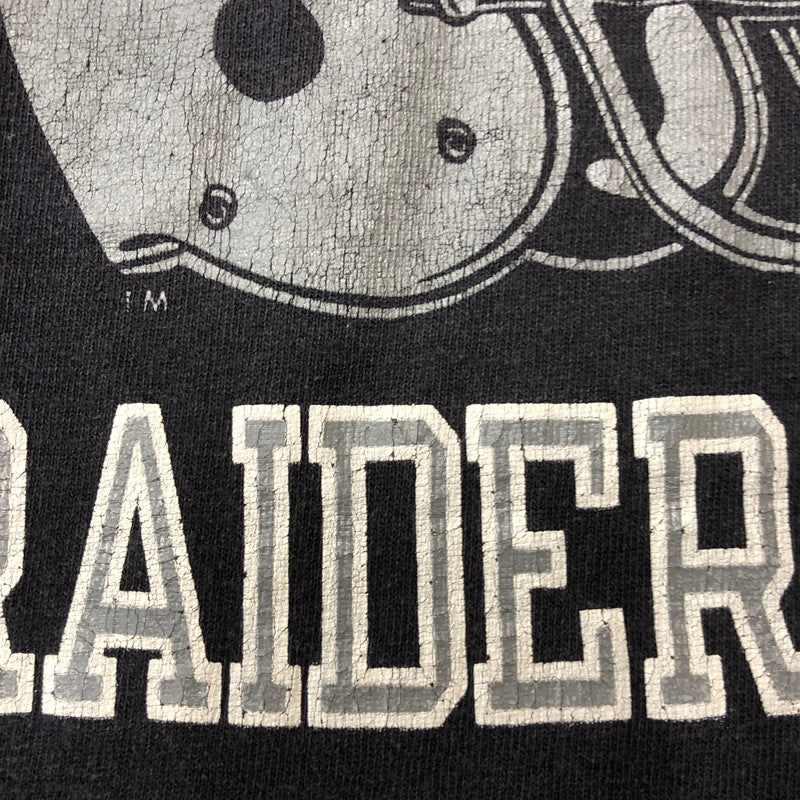 【現状渡し品】【メンズ】 Champion チャンピオン 80's OAKLAND RAIDERS S/S TEE VINTAGE 80年代 オークランド ライダース ショートスリーブ Tシャツ 半袖 トップス トリコタグ ヴィンテージ 145-250823-yo-16-tei サイズ:M カラー:ブラック 万代Net店