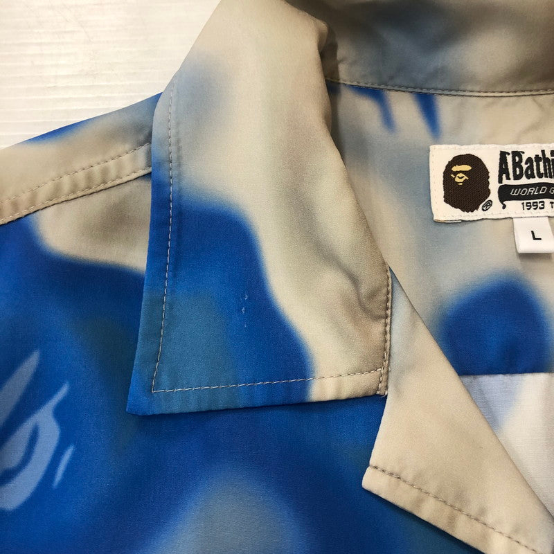 【中古品】【メンズ】 A BATHING APE アベイシングエイプ LIQUID CAMO VACATION SHIRT 001SRK301004M リキッド カモ バケーション シャツ 半袖 トップス 142-250820-KS-05-tei サイズ:L カラー:カモ柄 万代Net店