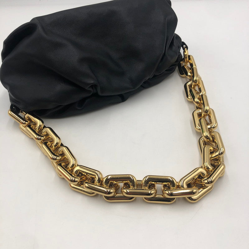 【中古品】【レディース】 BOTTEGAVENETA ボッテガヴェネタ LEATHER CHAIN SHOULDER BAG レザー チェーン ショルダー バッグ カバン 180-251001-KS-07-tei カラー:ブラック 万代Net店