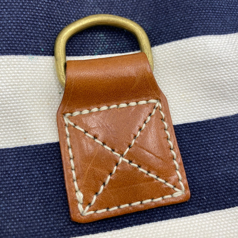 【現状渡し品】【メンズ/レディース】 RALPH LAUREN ラルフローレン 90's BORDER CANVAS BACKPACK 90年代 ボーダーキャンバス リュック カバン 188-250902-ts-08-tei カラー:ホワイト/ブルー 万代Net店