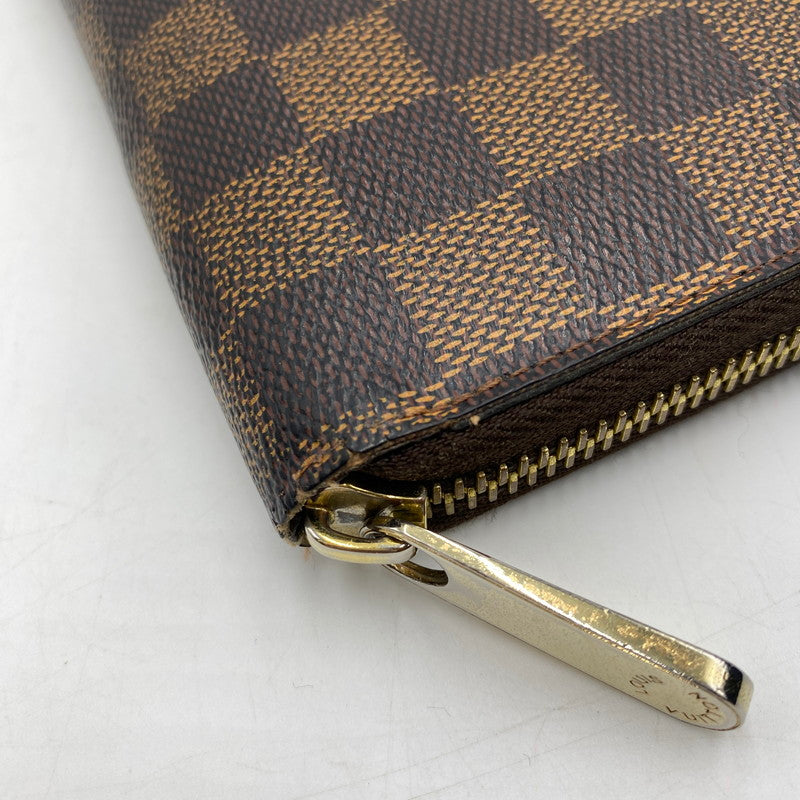 【中古品】【メンズ/レディース】 LOUIS VUITTON ルイ・ヴィトン ダミエ ジッピー ウォレット N41661 長財布 ロングウォレット ラウンドファスナー 179-250912-ks-07-fuz カラー:エベヌ 万代Net店