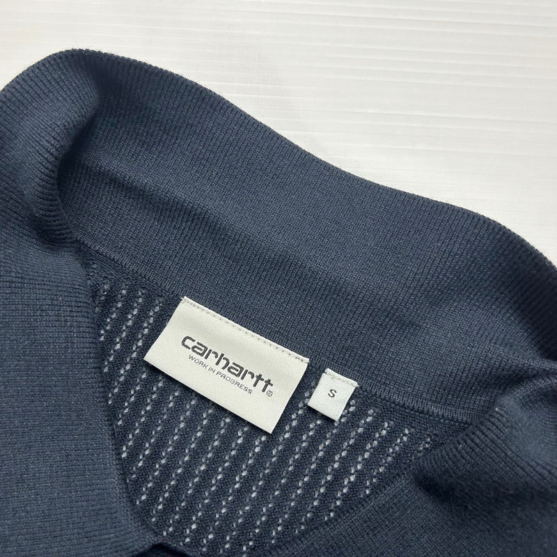 【中古品】【メンズ】 Carhartt WIP カーハート ワークインプログレス S/S KENWAY KNIT POLO A231050 ショートスリーブ ケンウェイ ニット ポロ 半袖 トップス 145-250922-yo-18-tei サイズ:S カラー:ブラック 万代Net店