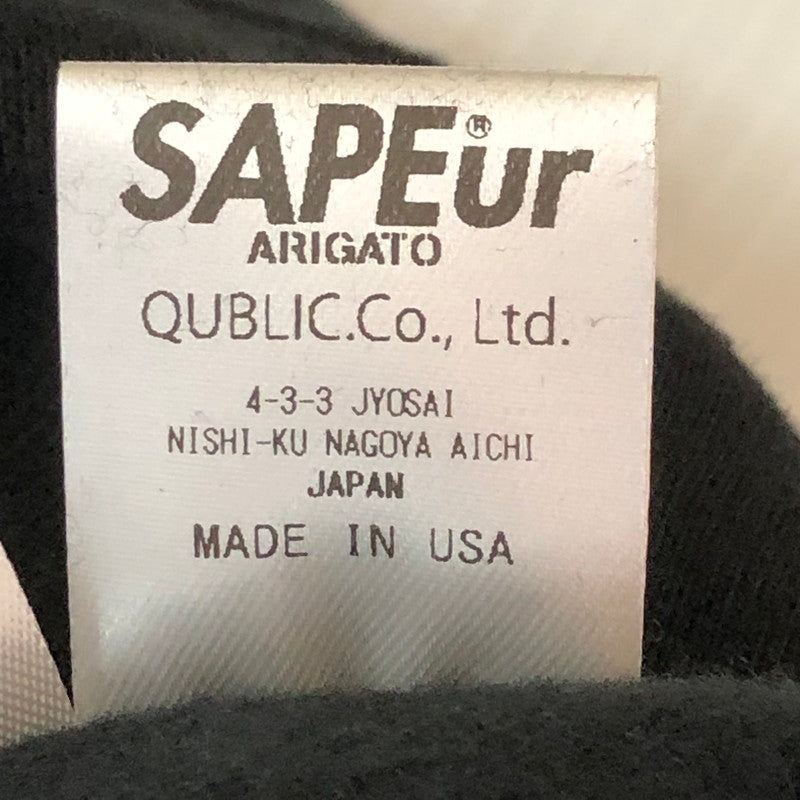 【中古美品】【メンズ】 SAPEur サプール× ANTI SOCIAL SOCIAL CLUB アンチ ソーシャル ソーシャル クラブ 別注 コラボ L/S LOGO PULLOVER HOODIE A0022-306 ロゴ プルオーバーフーディー トップス 142-251013-ks-07-fuz サイズ:XL カラー:ブラック 万代Net店