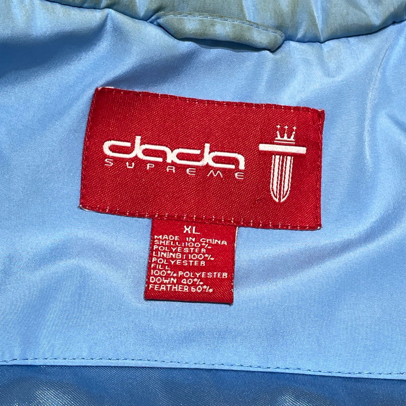 【現状渡し品】【メンズ】 DADA SUPREME 00'S ダダシュプリーム ロゴ刺繍 ダウンジャケット ヴィンテージ 145-260818-nm-95-tei サイズ:XL カラー:ブルー×ホワイト 万代Net店