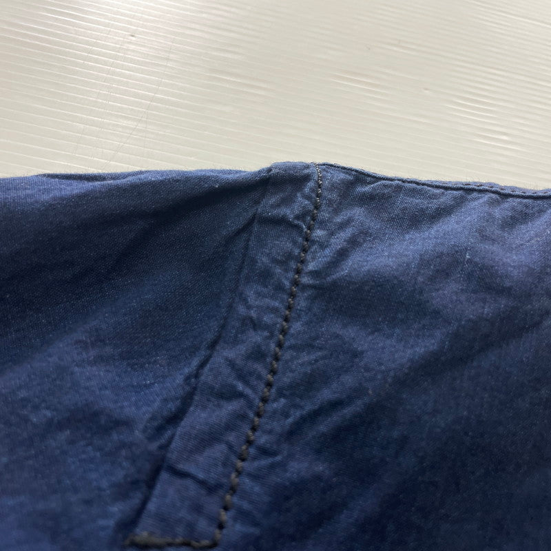 【中古品】【メンズ】 Sacai サカイ 16AW VELOUR COLLAR DRAWSTRING L/S SHIRT 16-01090M ベロアカラー ドローストリング ロングスリーブ シャツ トップス 長袖 140-251110-ts-03-tei サイズ:1 カラー:インディゴ 万代Net店