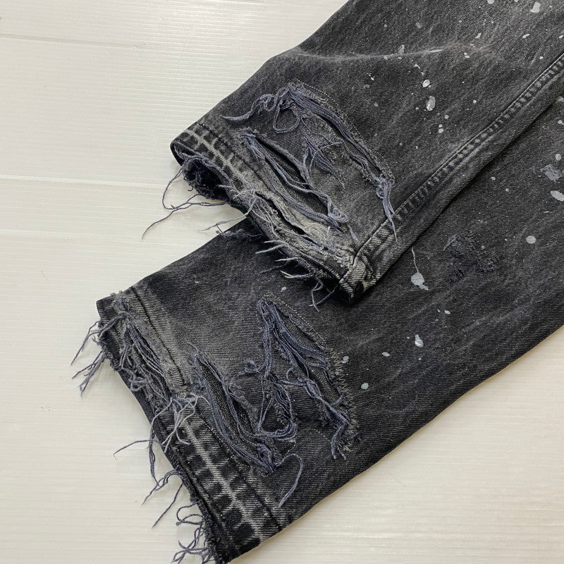 【中古品】【メンズ】 INNOCENCE NYC イノセンス BUTTON FLY DAMAGE DESIGN DENIM PANTS INDELE01 ボタンフライ ダメージ デザイン デニムパンツ ボトムス ジーンズ 153-251024-ks-14-tei サイズ:32 カラー:ブラック 万代Net店