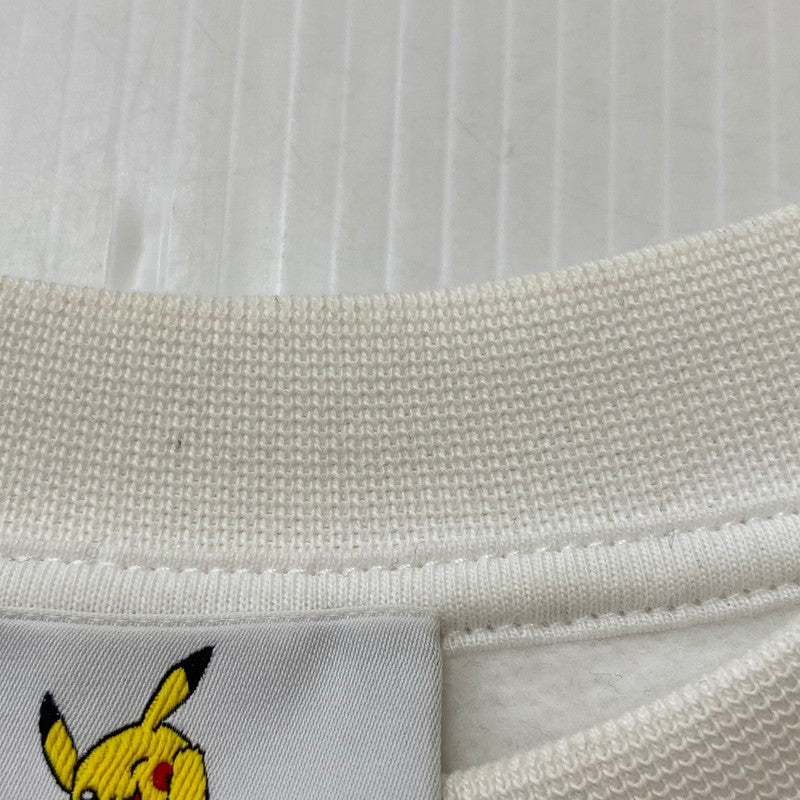 【中古品】【メンズ】 × POKEMON ポケモン 別注 コラボ L/S CREWNECK SWEAT SHIRT ロングスリーブ クルーネック スウェット シャツ 長袖 トップス トレーナー 141-251208-yy-07-fuzh サイズ:M カラー:ホワイト 万代Net店
