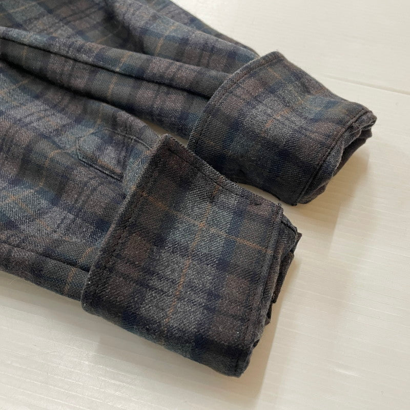 【中古品】【メンズ】 WOOL CHECK L/S SHIRT ウール チェック ロングスリーブ シャツ 長袖 トップス 141-260119-yy-02-fuz サイズ:46 カラー:グレー 万代Net店