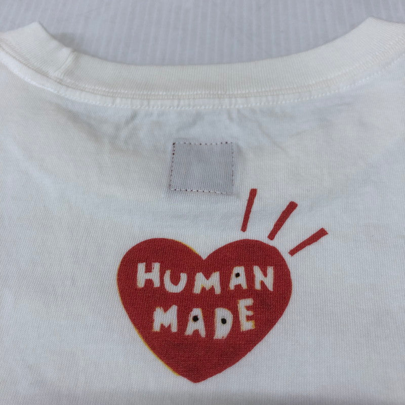 【中古品】【メンズ/レディース】 HUMANMADE ヒューマンメイド × KEIKO SOOTOME 五月女 ケイ子 別注 コラボ S/S T-SHIRT TE27TE004 ショートスリーブ Tシャツ 半袖 トップス 142-251212-ks-08-tei サイズ:2XL カラー:ホワイト 万代Net店