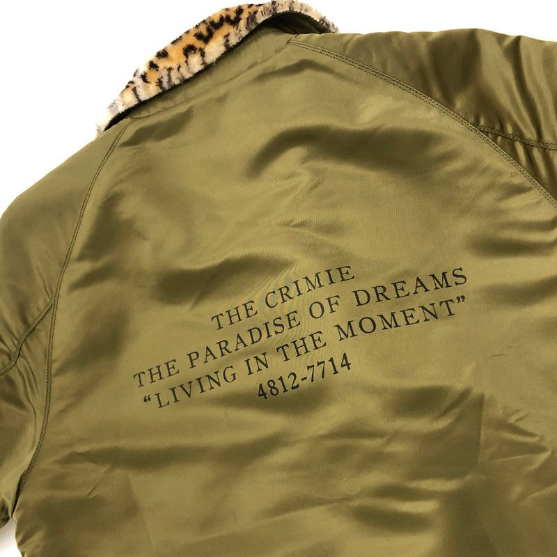 【現状渡し品】【メンズ】 CRIMIE クライミー LEOPARD BOA JACKET CR01-01K5-JK22 レオパード ボア ジャケット アウター 142-260109-yy-11-tei サイズ:M カラー:カーキ 万代Net店