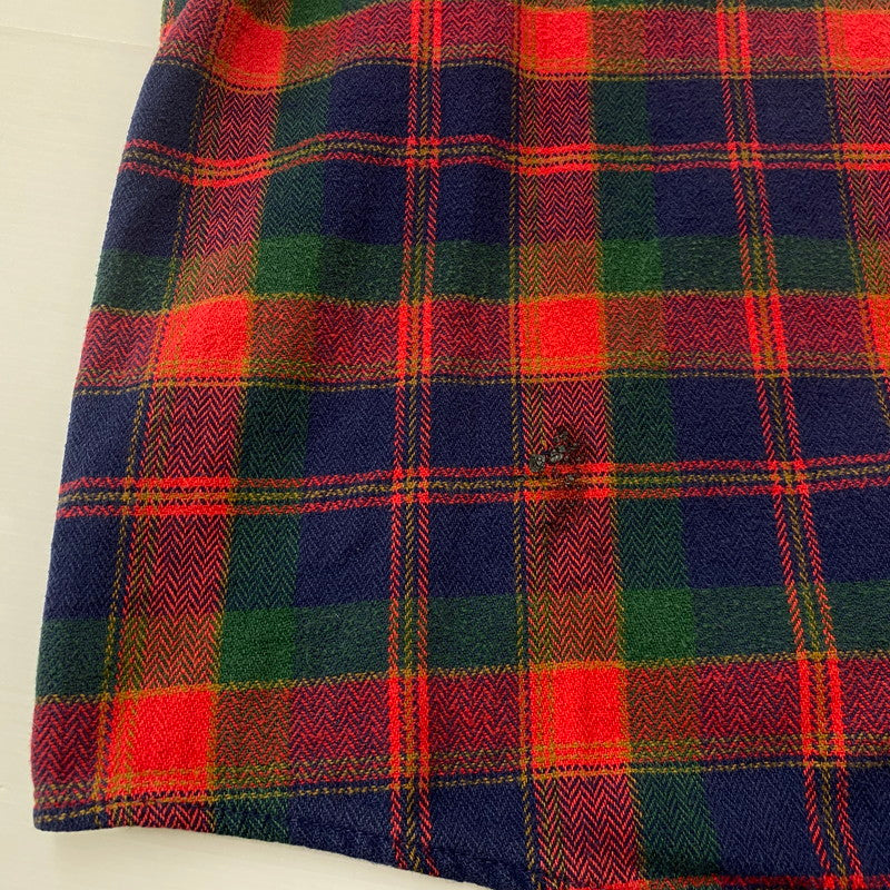 【現状渡し品】【メンズ】 OSH KOSH オシュコシュ 80's FLANNEL CHECK SHIRT 80年代 フランネルチェックシャツ トップス ネルシャツ 145-260702-ss-05-tei サイズ:不明 カラー:レッド 万代Net店