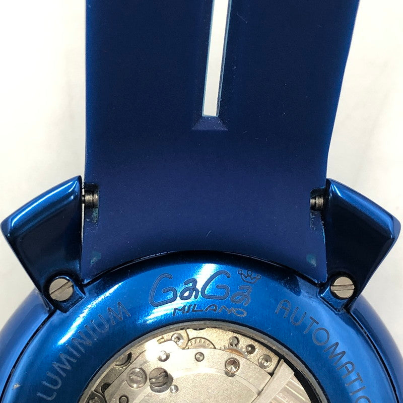 【中古品】【メンズ】 Gaga Milano ガガ・ミラノ MANUALE 48mm FIFA WORLD CUP 2014 ITALY MODEL 5070.1 マヌアーレ48mm FIFAワールドカップ2014 イタリアモデル 腕時計 自動巻き 197-260118-yy-01-tei カラー:ブルー 万代Net店