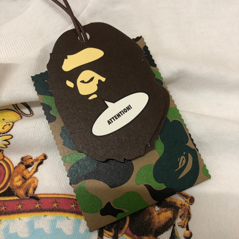【中古品】【メンズ】 A BATHING APE アベイシングエイプ × SAINT Mxxxxxx SAINT MICHAEL セントマイケル 別注 コラボ 25AW GENERATION TEE SM-HR1-0000-C36 ジェネレーション Tシャツ 半袖 トップス 142-260117-yy-01-tei サイズ:2XL カラー:ホワイト 万代Net店