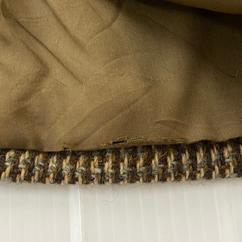 【現状渡し品】【メンズ】 HARRIS TWEED ハリスツイード TAILORED JACKET テーラードジャケット ライトアウター 145-260818-kk-11-hon サイズ:不明 カラー:ブラウン 万代Net店
