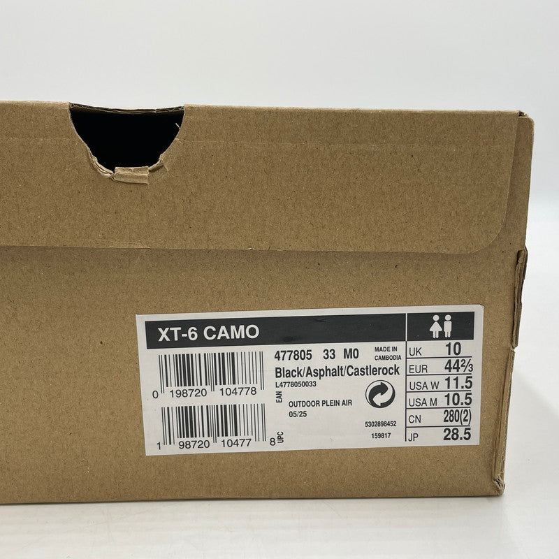 【中古品】【メンズ】 SALOMON サロモン XT-6 CAMO 477805-33 エックスティー カモ スニーカー シューズ 靴 162-260206-yo-08-tei カラー:Black/Asphalt/Castlerock 万代Net店