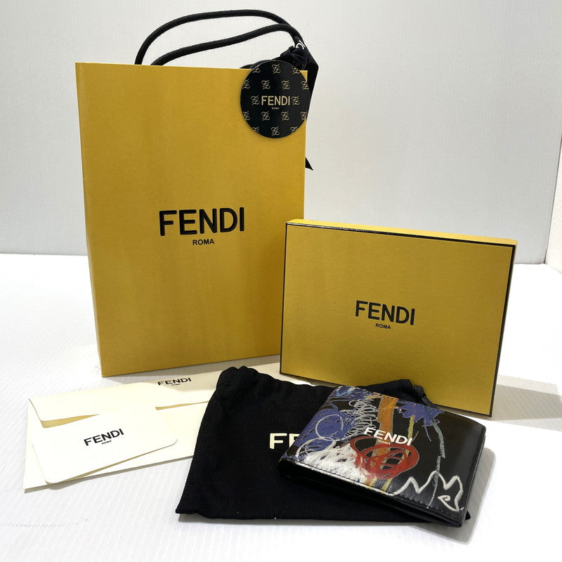 中古品】【メンズ】 FENDI フェンディ NOEL FIELDING PRINT WALLET