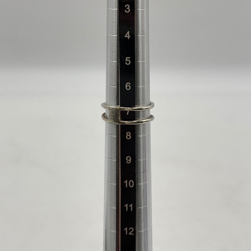 【中古品】【レディース】 GUCCI グッチ GG インターロッキングGリング アクセサリー 指輪 182-260310-ko-27-tei カラー:シルバー 7号 万代Net店