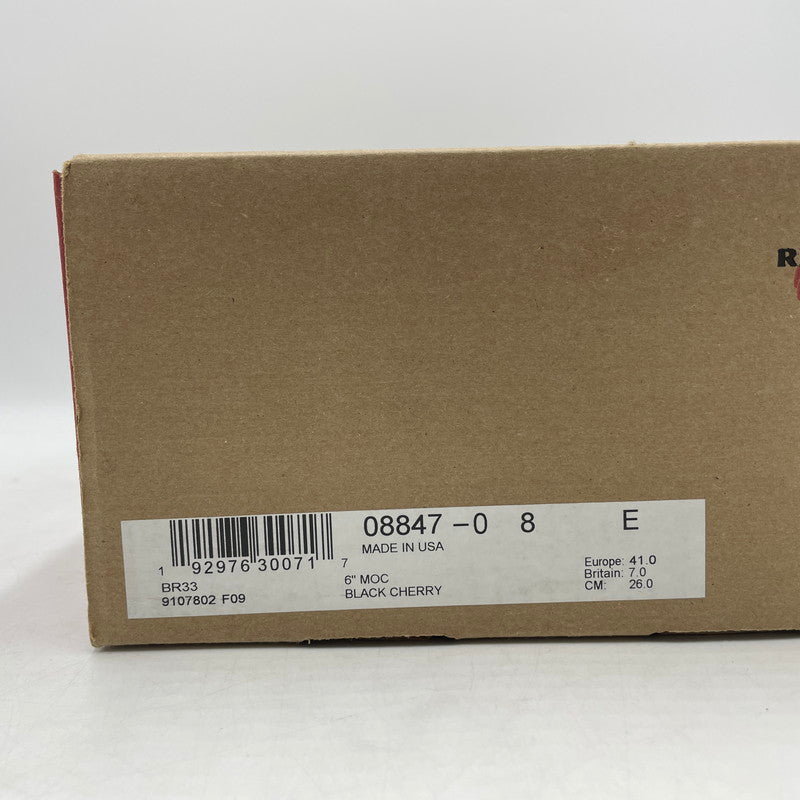 【中古品】【メンズ】 RED WING レッドウィング 6-INCH CLASSIC MOC 8847 6インチ クラシックモック ブーツ 靴 シューズ 164-260316-yo-05-tei サイズ:26cm カラー:ブラックチェリー 万代Net店