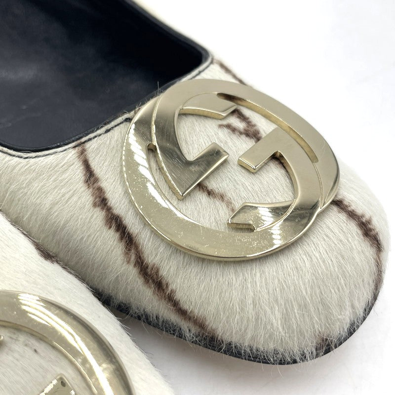【中古品】【レディース】 GUCCI グッチ HALACO PUMPS 131559 ハラコ パンプス 靴 シューズ 167-260316-yo-10-tei サイズ:36 カラー:柄 万代Net店