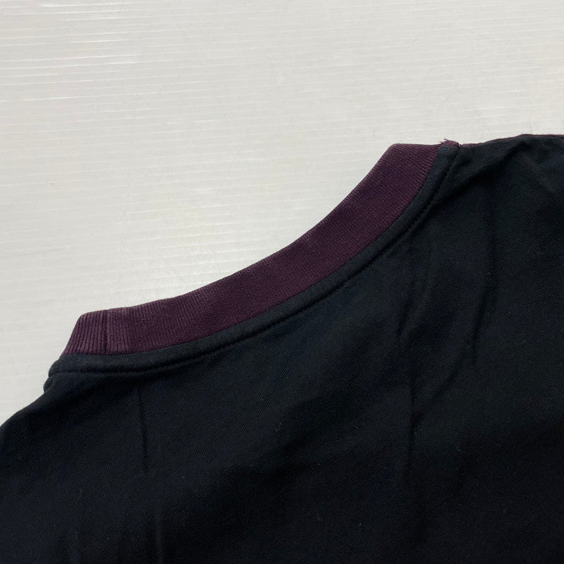 【中古品】【メンズ】 PRADA プラダ GRAPHIC DESIGN BICOLOR T-SHIRT グラフィック デザイン バイカラー Tシャツ 半袖 トップス 141-260318-yo-01-tei サイズ:M カラー:赤紫/ブラック 万代Net店
