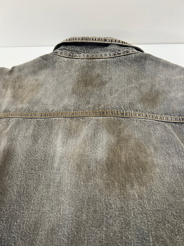 【中古品】【メンズ】 MASTER PIESE マスターピース 90S~ ヴィンテージ加工 DENIM COVERALL デニムカバーオール アウター 142-261003-AS-13-hon サイズ:L カラー:ブラック 万代Net店