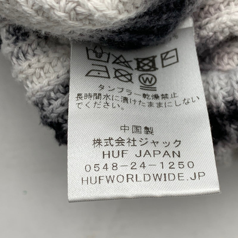 【メンズ】 HUF BAR LOGO TIE DYE CREW SWEATER ハフ バーロゴタイダイクルーネック セーター ニット ブランド 古着 142-260509-gm-29-fuz サイズ:S カラー:グレー 万代Net店
