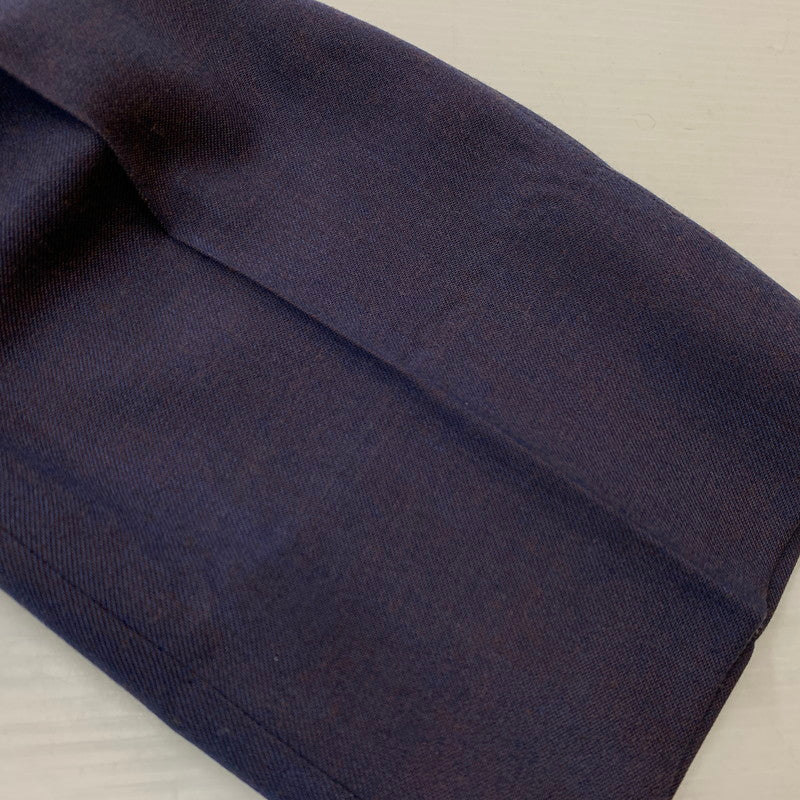 【中古品】【メンズ】 DORMEUIL PLEATED TROUSERS ドーメル プリーツ トラウザー ボトムス スラックスパンツ 151-260331-ko-24-fuzh サイズ:M カラー:ネイビー/パープル系 万代Net店