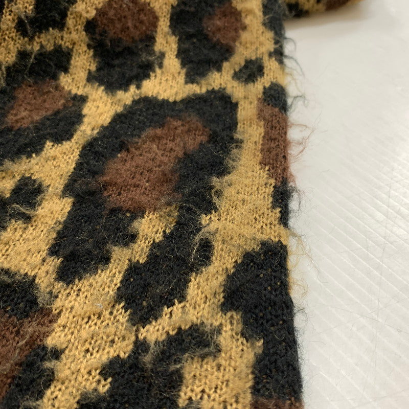 【中古品】【メンズ】 TOWN CRAFT タウンクラフト LEOPARD CARDIGAN レオパード カーディガン トップス ニット 142-260405-ko-04-tei サイズ:L カラー:柄 万代Net店