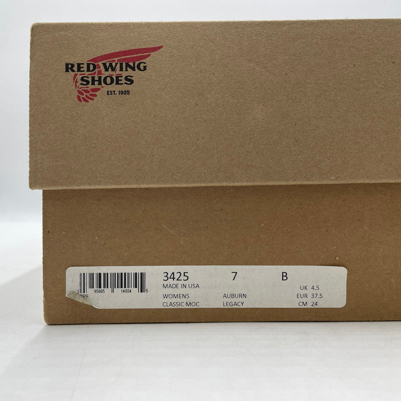 【中古品】【レディース】 RED WING レッドウィング 6-INCH CLASSIC MOC 3425 6インチ クラシックモック ブーツ 靴 シューズ 164-260415-yo-12-tei サイズ:24cm カラー:ブラウン 万代Net店