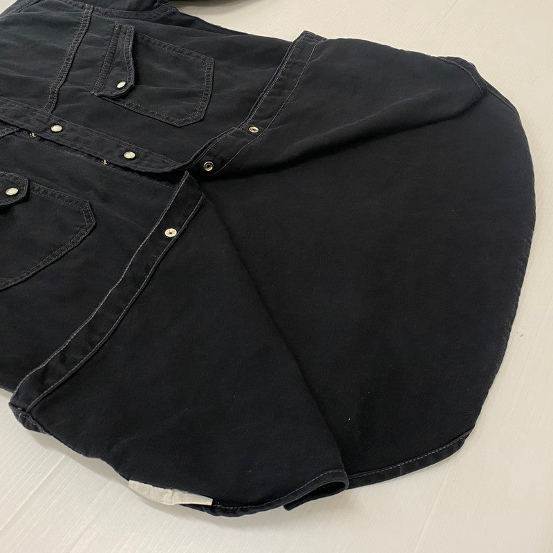 【中古品】【メンズ】 JOE McCOY ジョーマッコイ DENIM WESTERN SHIRT LOT105 デニムウエスタンシャツ トップス 145-260702-ss-06-tei サイズ:16 カラー:ブラック 万代Net店