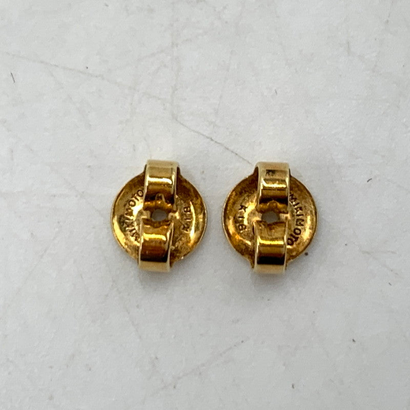 【中古品】【レディース】 MIKIMOTO ミキモト EARRING イヤリング ピアス アクセサリー アコヤ真珠 ダイヤモンド K18 192-260503-ko-23-tei カラー:ゴールド 万代Net店