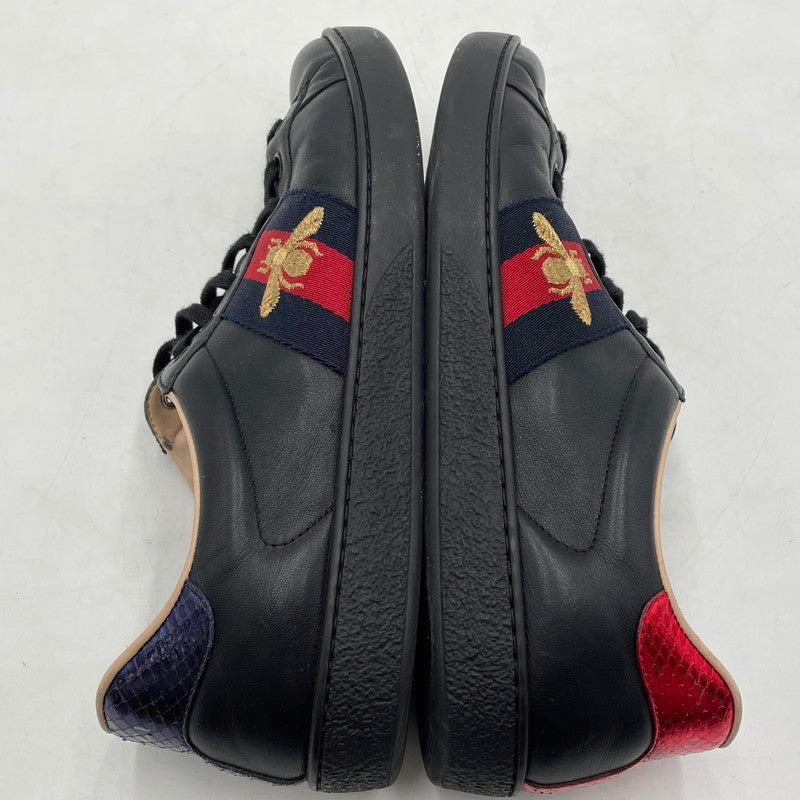 【中古品】【メンズ】 GUCCI グッチ ACE BEE SNEAKERS 429446 エース ビー スニーカー 靴 シューズ 183-260420-yo-12-tei サイズ:8 カラー:ブラック 万代Net店