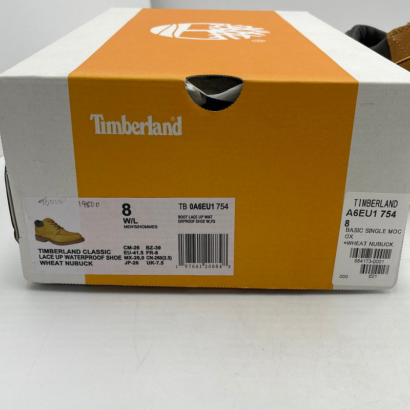 【中古美品】【メンズ】 TIMBERLAND ティンバーランド A6EU1-754 BASIC SINGLE MOC TOE OX WP ベーシック シングル モック トゥ オックス WP 164-260809-nm-59-tei サイズ:26cm カラー:WHEAT NUBUCK 万代Net店